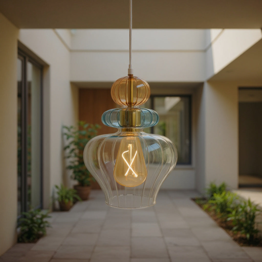 Blown Glass Pendant Light